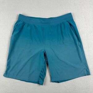 Lululemon Shorts Mens XL 9.5" Active Blue Pockets‎ Workout Stretch LM7AI8S